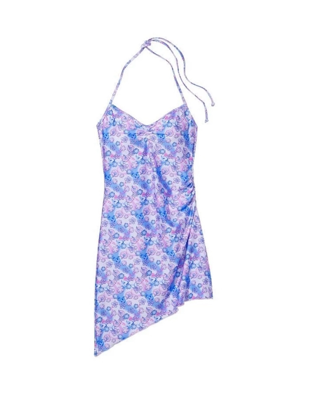 NWT Frankie’s Bikinis 310 Asymmetrical Shine Mini Dress Floral Size Small - Picture 3 of 10